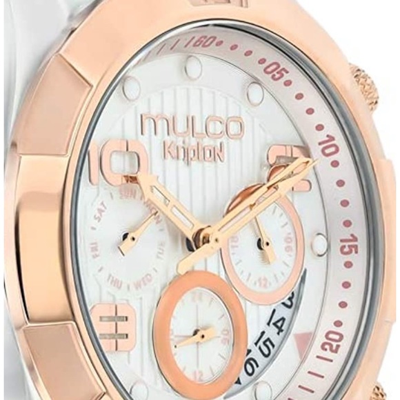 MULCO white and gold watch. Wore once. big watch - Picture 2 of 5